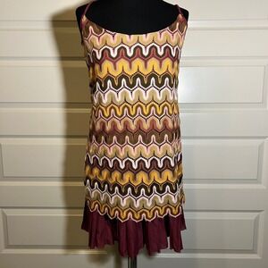 MISS SIXTY Collection Vintage Y2K Chevron Crochet Mini Dress, Women's Size Small